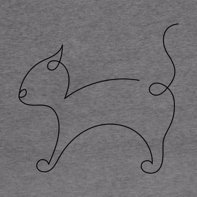 One line cat by Seven Trees Design